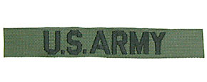 US ARMY 胸章/太字刺繍タイプ/サブデュード/実物・未使用
