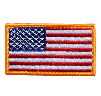 US(米軍) FLAG パッチ/カラー/レギュラーヴァージョン/2 x 3/メロウエッジ/ベルクロ付き/VANGUARD社/実物・未使用