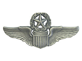 USAF/AAF(米空軍/陸軍航空隊)コマンドパイロット章/シャツ用/メタル/ クラッチバック/新品