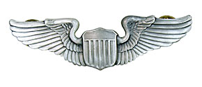USAF/AAF(米空軍/陸軍航空隊)パイロット章/メタル/ クラッチバック/新品