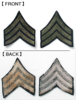 US ARMY(米陸軍) WWII 軍曹シェブロン/刺繍タイプ(フェルト地ベース)/ペア/実物・良の上
