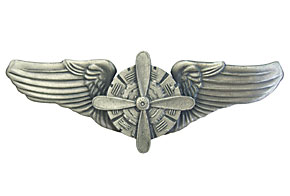 US AAF(米陸軍航空隊) WWII フライトエンジニア章/メタル/ クラッチバック/新品
