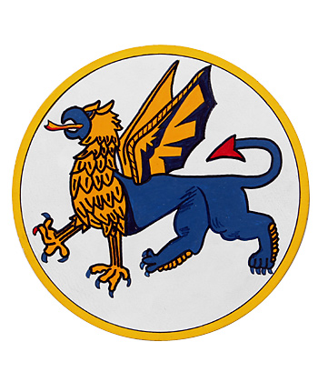 AAF Squadron Patch, Hand Painted, 50th Bombardment