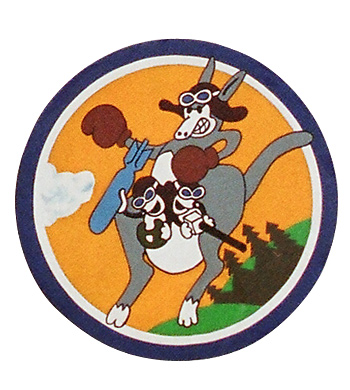 AAF Squadron Patch, Hand Painted, 649th Bombardment