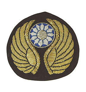 中国軍/AVG WWII 将校帽章/手刺繍/新品
