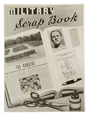 US WWII 戦時ポスター“MILITARY SCRAP BOOK - THE RANGERS ”/ 実物・極上