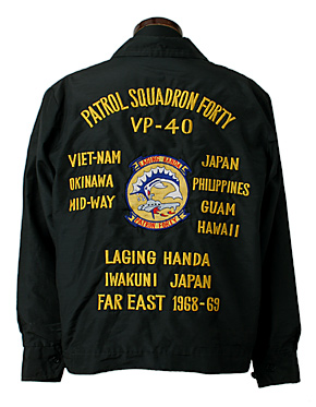 USN(米海軍) NAM戦 VP-40カスタム・ジャケット/FAR EAST1968-1969/実物・極上