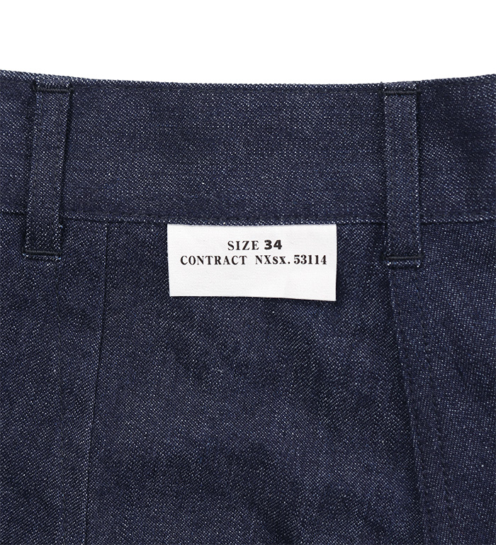 US NAVY M44 Side Seamless Denim Trousers, Repro.(M.O.C.)