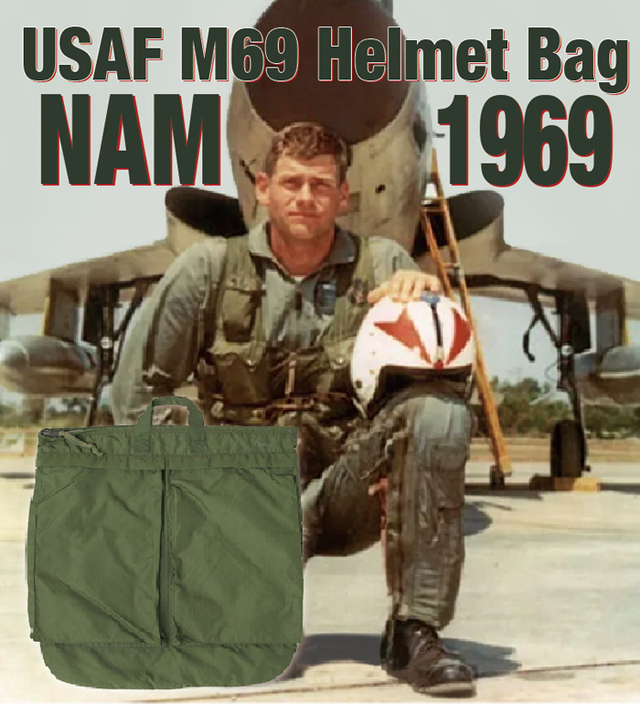 NAM M69 USAF Helmet Bag, Repro.(M.O.C.) w/ Strap