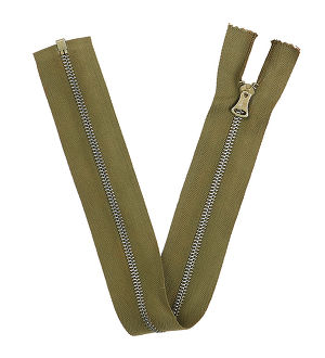 USGI Issue Conmar Replacement Silver Metal Zipper OD Green 20 inchesFree Ship 