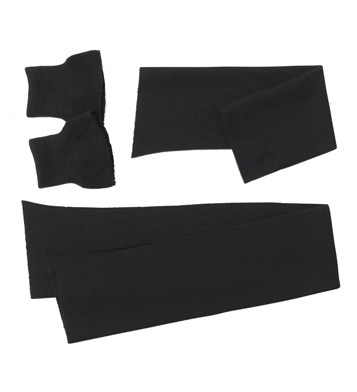 Cuff, Collar & Waistband Knit Set, Black, Repro.(M.O.C.)