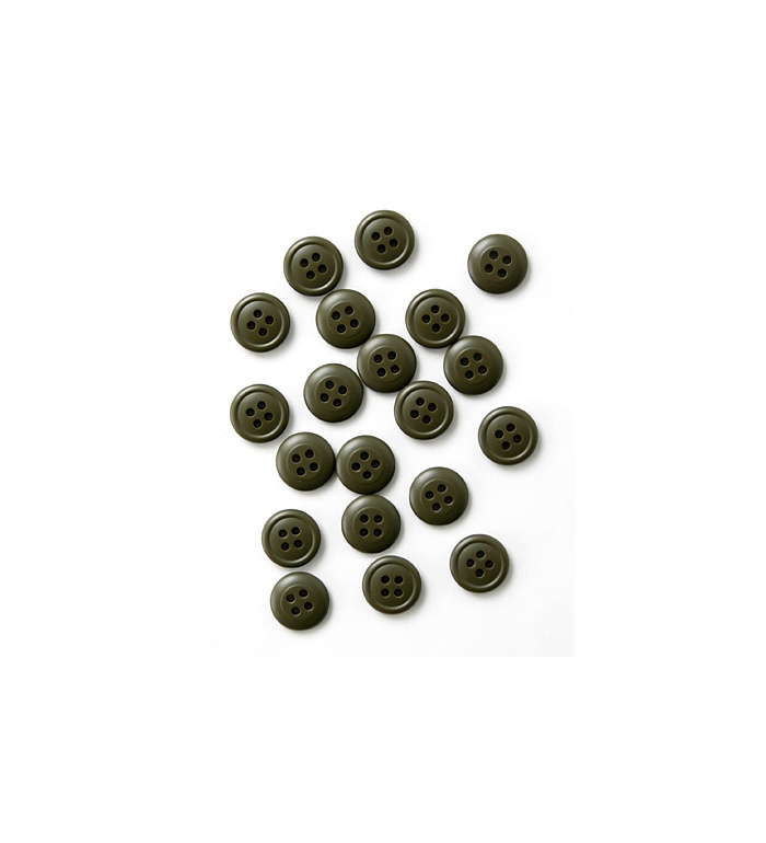 Mil. Spec. Button, 15.0mm, Khaki, Packed 20pcs(Economical), Repro.(M.O.C.)