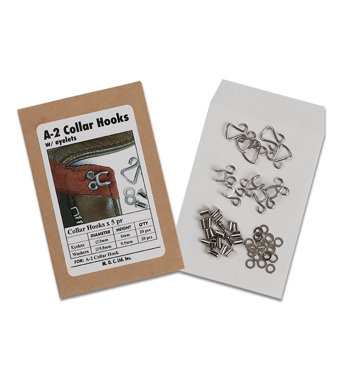 A-2 Collar Hook, Eyelet(6mm H), Washer, 5 sets, M.O.C. Repro.