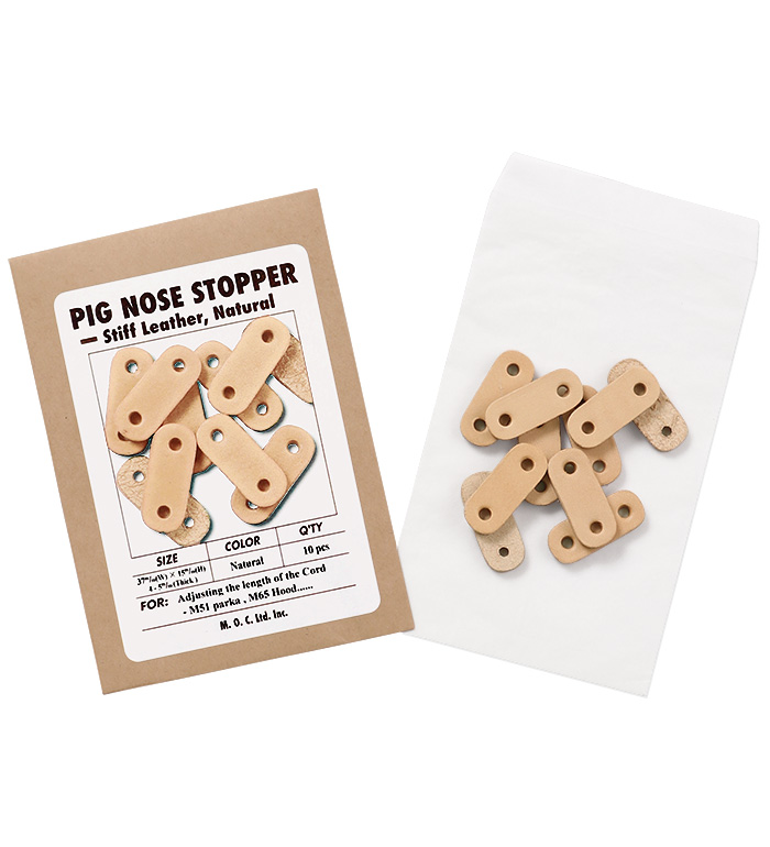 Pig Nose Leather Stopper,  Natural, 10pcs set, Repro. (M.O.C.)