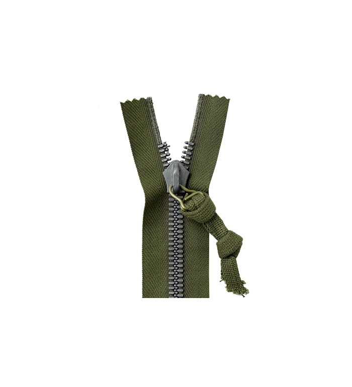 Crown, 2nd Model(M-58), #10, Separating Zipper(Open-End Zipper),  Interlocking, Sage Green Tape, with