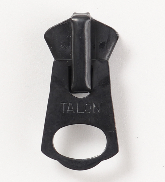 Talon M45 #5 Interlock Slider, Bell Shape(Ellipsoid Hole) Puller, Brass Plated in Black/NOS