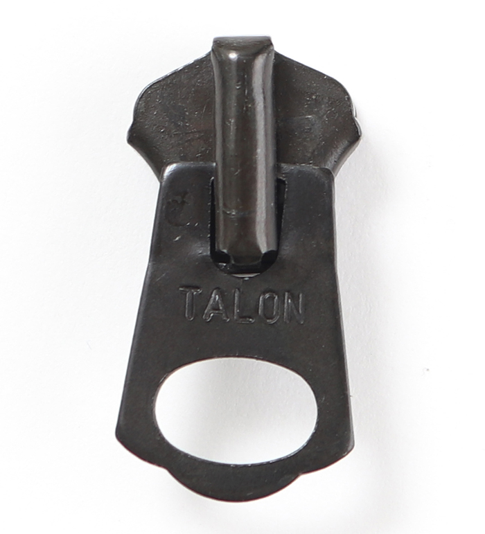 Talon M50 #5 Interlock Slider, Bell Shape(Ellipsoid Hole) Puller, Brass Plated in Black/NOS