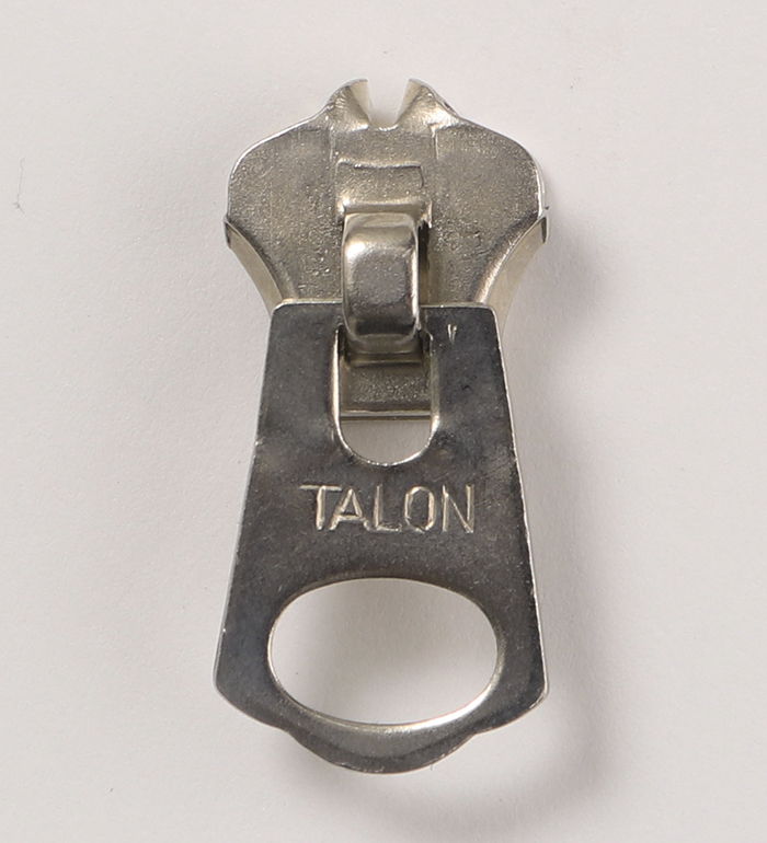 Talon M50 #5 Nonlock Slider, Bell Shape(Ellipsoid Hole) Puller, Brass Plated in Nickel/NOS