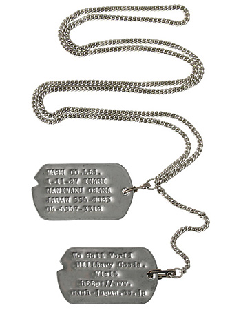 US Dog Tag WWII Plate & M40 Reproduction Chain Set, Repro.(M.O.C.)