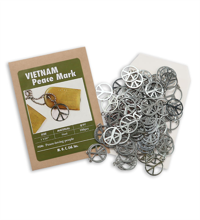 M69 Peace Mark(Peace Sign) in Vietnam, D: 1 1/16, 100pcs(bulk discount) set, Repro.(M.O.C.)
