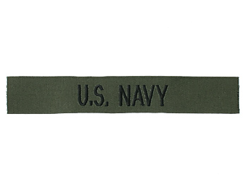 US NAVY(米海軍) OD胸章 /太字刺繍・帯タイプ/Vanguard社/実物・未使用