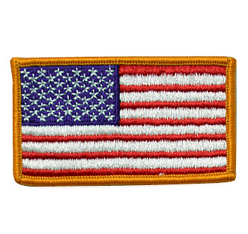 US(米軍) FLAG パッチ/カラー/レギュラーヴァージョン/2 x 3/メロウエッジ/VANGUARD社/実物・未使用