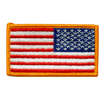 US(米軍) FLAG パッチ/カラー/ミラーヴァージョン/2 x 3/メロウエッジ/VANGUARD社/実物・未使用