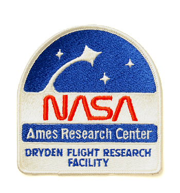 US 70〜80's NASA パッチ Ames Research Center・DRYDEN FLIGHT RESEARCH FACILITY/10.0 x 10.5 cm/実物・未使用