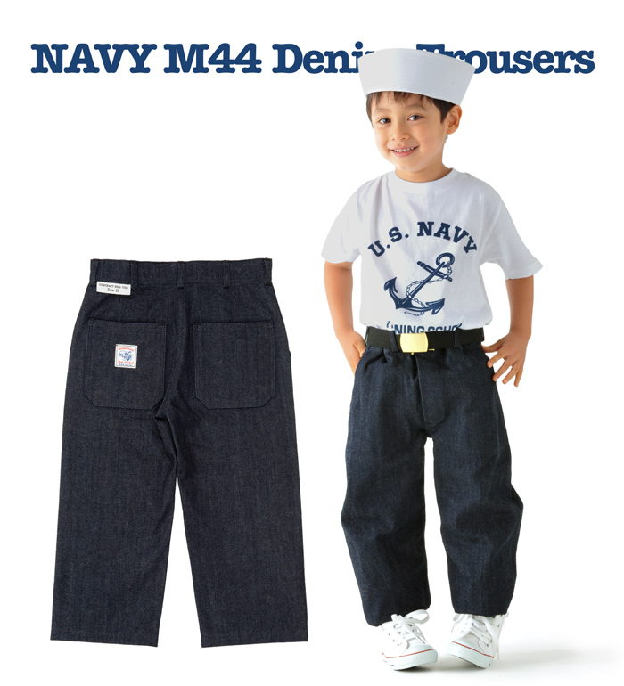 NAVY M44 Denim Trousers, Kids