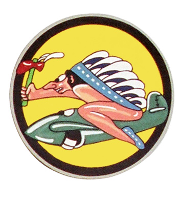AAF Squadron Patch, Hand Painted, 45th Fighter