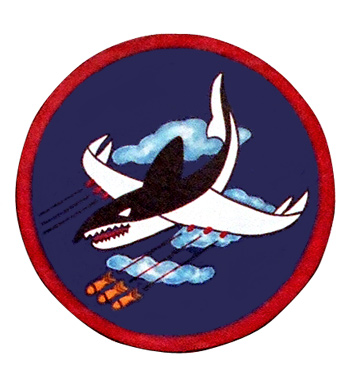 AAF Squadron Patch, Hand Painted, 75th Fighter