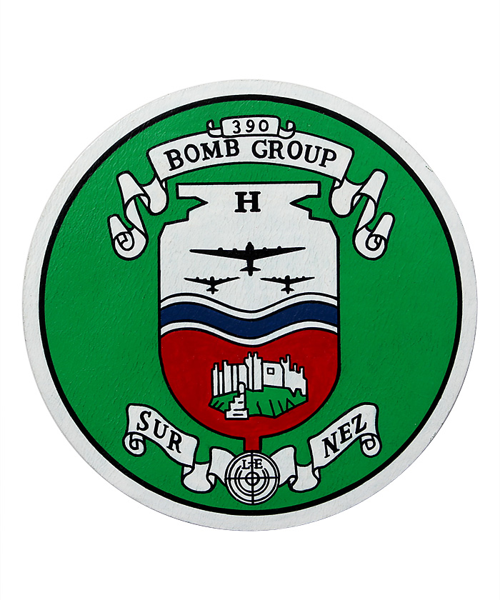 AAF Squadron Patch, Hand Painted, 390th Bombardment Group