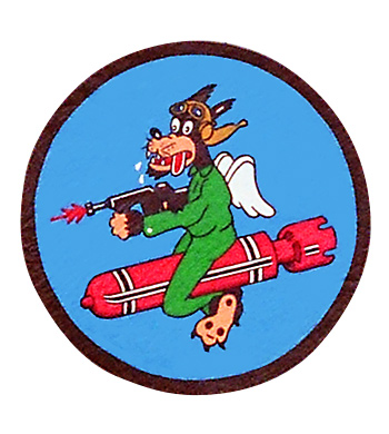 AAF Squadron Patch, Hand Painted, 651st Bombardment