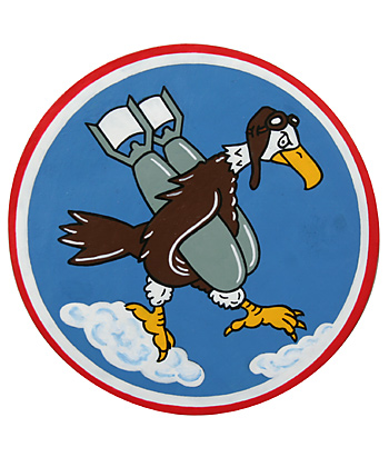 AAF Squadron Patch, Hand Painted, 772nd Bombardment