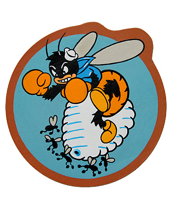 USN Squadron Patch, Hand Painted, CU-8
