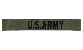 US OG107 サテンシャツ1965年 “U.S.ARMY”章(OD コットンテープ、プリント)/復刻・新品