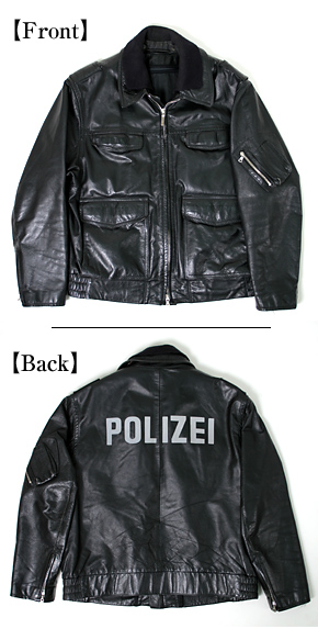 ドイツ警察 POLIZEI レザージャケット
