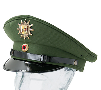 ドイツ POLIZEI(警察) グリーン制帽/帽章・チンストラップ付/実物・未使用