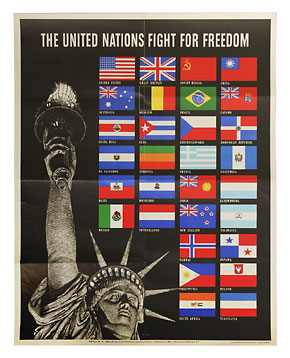 US WWII ݥTHE UNITED NATIONS FIGHT FOR FREEDOM/ ʪ˾