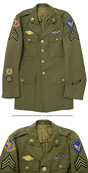 US AAF(米陸軍航空隊) WWII 兵・下士官クラス ウール制服、上衣/ 軍曹着