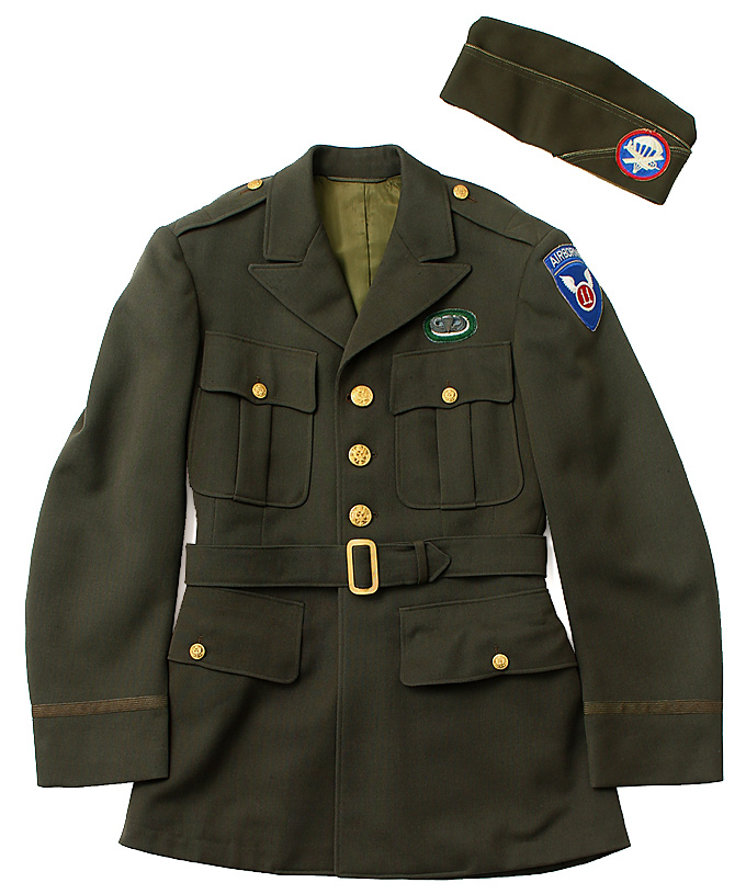 20000円安 クリアランス販売店 WWII米国陸軍将校制服上下、帽子