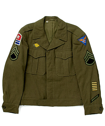 US ARMY(米陸軍) WWII アイク・ジャケット/12th AAF 2等軍曹着用