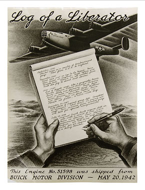US WWII 戦時ポスター“Log of liberator”/ 実物・極上