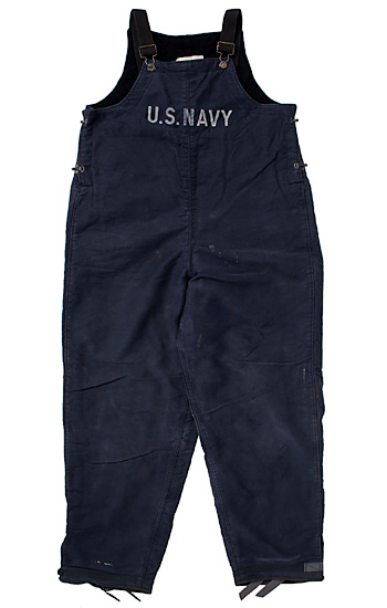 US NAVY(米海軍) WWII ブルー・デッキパンツ/大戦後期フック金具タイプ