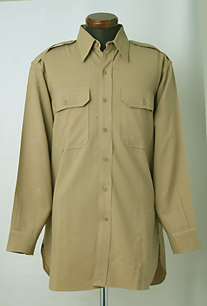 US WWII ARMY(陸軍)/AAF(陸軍航空隊)カーキ・ウール・オフィサーシャツ ...