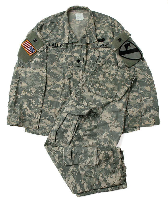 US ARMY(米陸軍) ACU(ARPAT)カモ野戦服(パッチ付)/上下セット/SPM-05