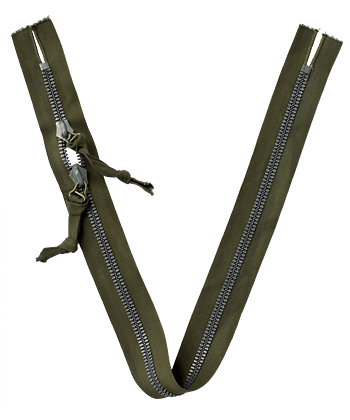 Crown 2nd Model Non-Separating Zipper, #10, Double Sliders(ۥȥå), Olive Green Tape, 65cm/ʪ̤