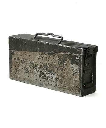 WWII ドイツ軍7.92mm弾薬箱(AMMO BOX)・Patronenkasten34/1940年製/アルミ製/ダークグレー/実物・良の上